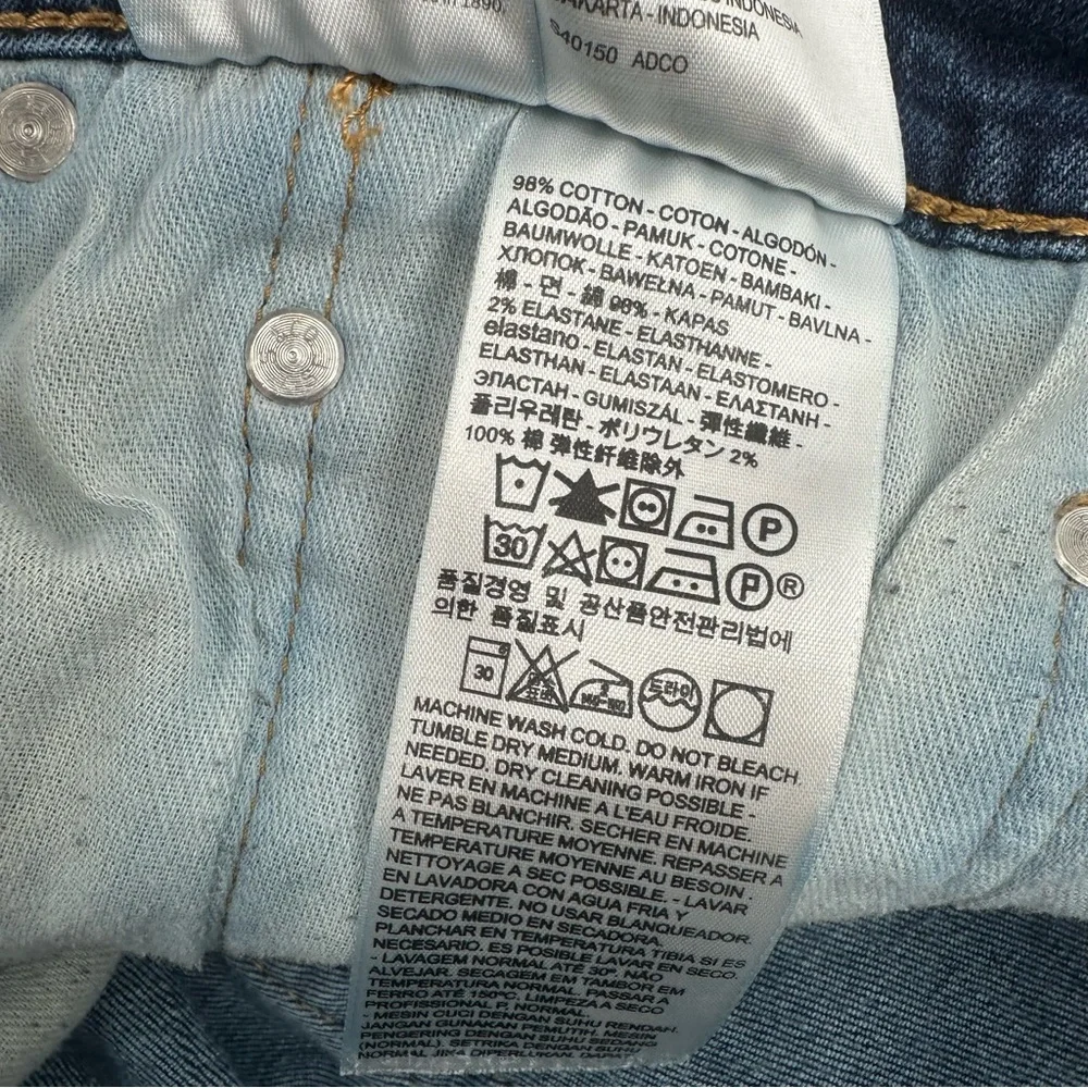 Levi's Jeans Mens 38x32 Blue 514 Straight Leg Stretch Dark Wash Denim-read